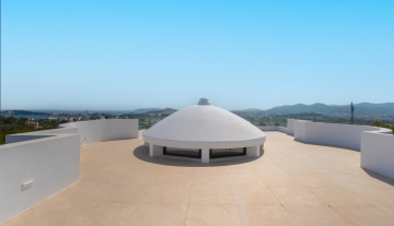 Resa estates Ibiza for sale modern villa martinet views roof.jpg